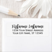 Einfaches Schwarz-weißes Elegantes Skript - Rückse (Insitu)