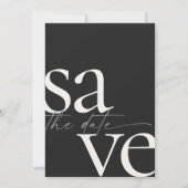 Einfaches Schwarz-weißes Foto Save The Date (Vorderseite)