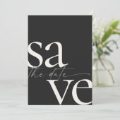 Einfaches Schwarz-weißes Foto Save The Date (Stehend Vorderseite)