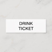 Einfaches Schwarz-weißes frisch verheiratetes Hoch Mini Visitenkarte (Vorderseite)