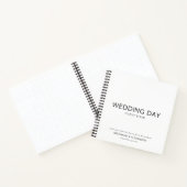 Einfaches Schwarz-weißes Gästebuch für Hochzeiten Notizblock (Innenseite)