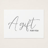 Einfaches Schwarz-weißes Geschenkgutachten für Ele (Vorderseite)