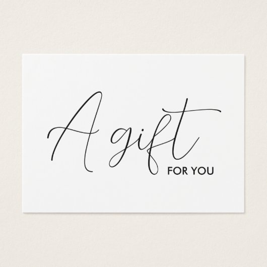 Einfaches Schwarz-weißes Geschenkgutachten für Ele (Vorderseite)