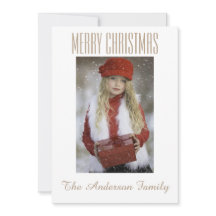 Einfaches Schwarz-weißes Gold Foto Weihnachtsfeier