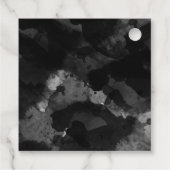 Einfaches Schwarz-weißes Hochzeitsgeschenk Geschenkanhänger (Rückseite)