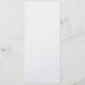 Einfaches Schwarz-weißes Hochzeitsprogramm Einladung (Rückseite)