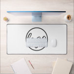 Einfaches Schwarz-weißes Logo-Geschäft Schreibtischunterlage<br><div class="desc">Einfache schwarz-weiße Schreibtischmatte mit Ihrem Firmenlogo.</div>