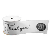 Einfaches Schwarz-weißes Mibino-Logo-Geschäft Viel Satinband (Spule)