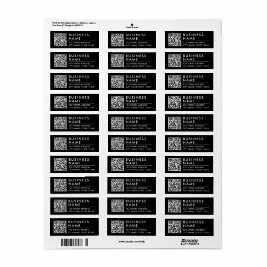 Einfaches Schwarz-weißes Minimalistisches Web QR-C (Vorne)