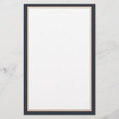 Einfaches Schwarz-weißes Monogramm-Geschäft Briefpapier (Rückseite)