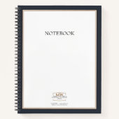 Einfaches Schwarz-weißes Monogramm-Geschäft Notizblock (Vorderseite)