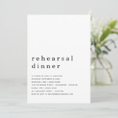 Einfaches Schwarz-weißes Probe Einladung (Stehend Vorderseite)