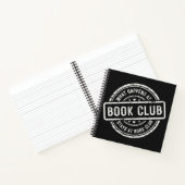 Einfaches Schwarz-weißes Retro Style Book Club Jou Notizblock (Innenseite)