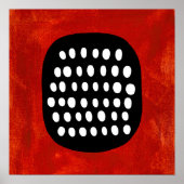 Einfaches Schwarz-weißes und rotes Poster (Vorne)