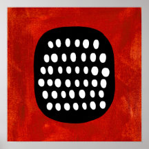 Einfaches Schwarz-weißes und rotes Poster