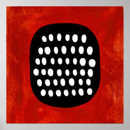 Einfaches Schwarz-weißes und rotes Poster