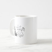Einfaches Schwarz-weißes Weihnachtsbaumangebot Kaffeetasse (Vorderseite Links)