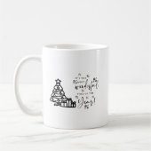 Einfaches Schwarz-weißes Weihnachtsbaumangebot Kaffeetasse (Links)