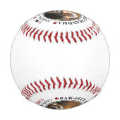 Einfaches Schwarzer Text Funny Dog Oma Foto Baseball (Rückseite)