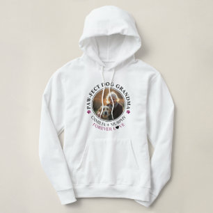 Einfaches Schwarzer Text Funny Dog Oma Foto Hoodie