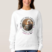 Einfaches Schwarzer Text Funny Dog Oma Foto Sweatshirt (Vorderseite)