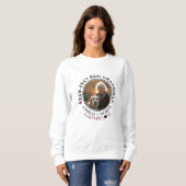 Einfaches Schwarzer Text Funny Dog Oma Foto Sweatshirt (Vorne ganz)