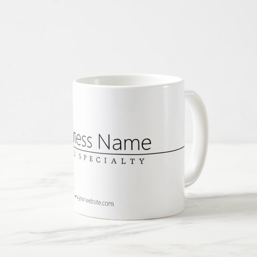 Einfaches schwarzer Text Kaffeetasse (VorderseiteRechts)