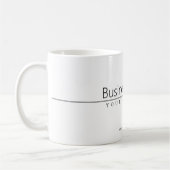 Einfaches schwarzer Text Kaffeetasse (Links)