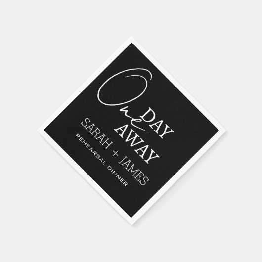 Einfaches Schwarzes Abendessen am Probe Serviette (Ecke)