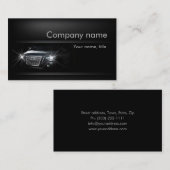 Einfaches schwarzes Auto in der Shadow Business Ca Visitenkarte (Vorne/Hinten)
