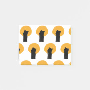 Einfaches, schwarzes Baumwoll-Farbmuster Post-it Klebezettel