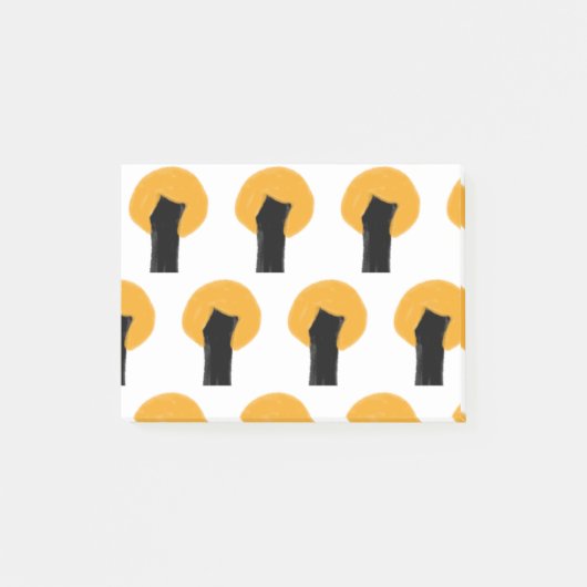 Einfaches, schwarzes Baumwoll-Farbmuster Post-it Klebezettel (Vorderseite)