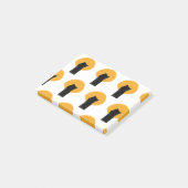 Einfaches, schwarzes Baumwoll-Farbmuster Post-it Klebezettel (angewinkelt)