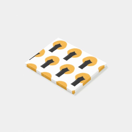 Einfaches, schwarzes Baumwoll-Farbmuster Post-it Klebezettel (angewinkelt)