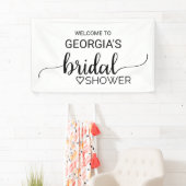 Einfaches Schwarzes Brautparty Banner (Insitu)