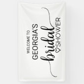 Einfaches Schwarzes Brautparty Banner (Vertikal)