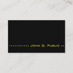 Einfaches Schwarzes Design mit gepunkteter Linie Visitenkarte