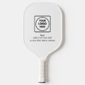 Einfaches schwarzes Firmenlogo-Text-Geschäft Pickleball Schläger (Rückseite)