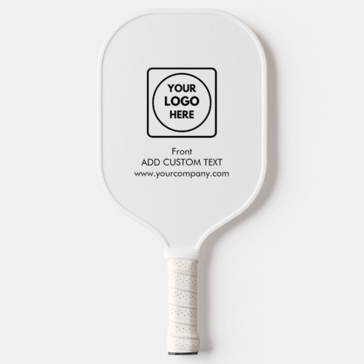 Einfaches schwarzes Firmenlogo-Text-Geschäft Pickleball Schläger (Vorderseite)