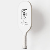 Einfaches schwarzes Firmenlogo-Text-Geschäft Pickleball Schläger (Links)