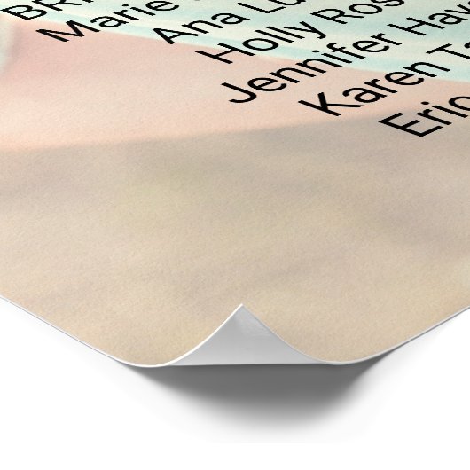 Einfaches Schwarzes Foto Hochzeitsprogramm 2 Poster (Ecke)