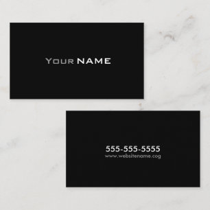 Einfaches schwarzes graues Weiß Visitenkarte