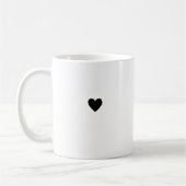 Einfaches Schwarzes Herz Moderne Liebe Kaffeetasse (Links)