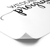 Einfaches schwarzes Kalligrafie-Programm-Schild Poster (Ecke)