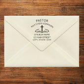 Einfaches Schwarzes Kreuz OFFENE, MUTTERBARE Pfarr Permastempel