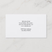 Einfaches schwarzes Leder mit Goldrahmen Visitenkarte (Rückseite)