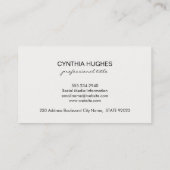 Einfaches schwarzes Leder Visitenkarte (Rückseite)