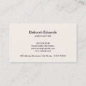 Einfaches schwarzes Leder Visitenkarte (Rückseite)