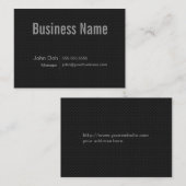 Einfaches schwarzes Metall Visitenkarte (Vorne/Hinten)