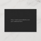 Einfaches schwarzes Metall Visitenkarte (Rückseite)